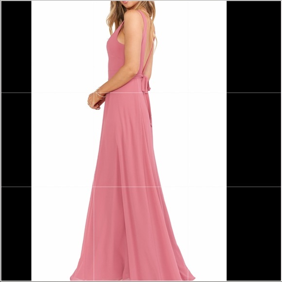 Show Me Your Mumu Jenn Tie Back Chiffon Gown - Picture 3 of 13